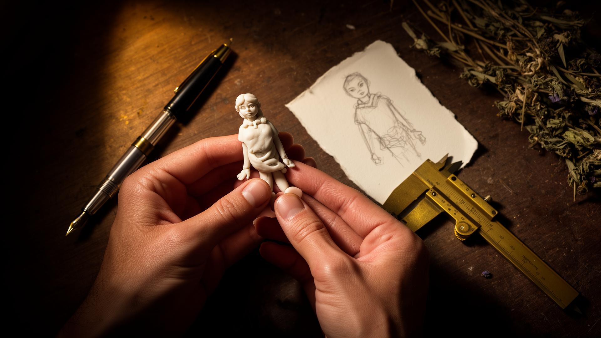 Design Atelier von Wackelwelt mit handmodellierten Wackelfiguren