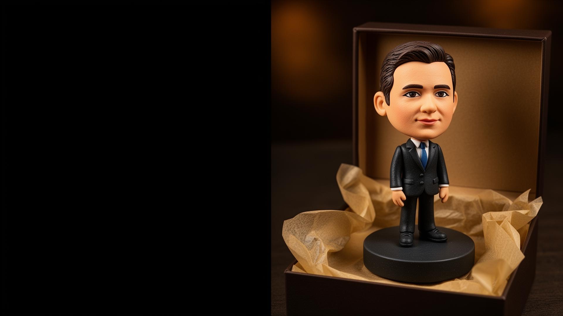 Personalisierte Wackelfigur als Geschenk mit Geschenkverpackung