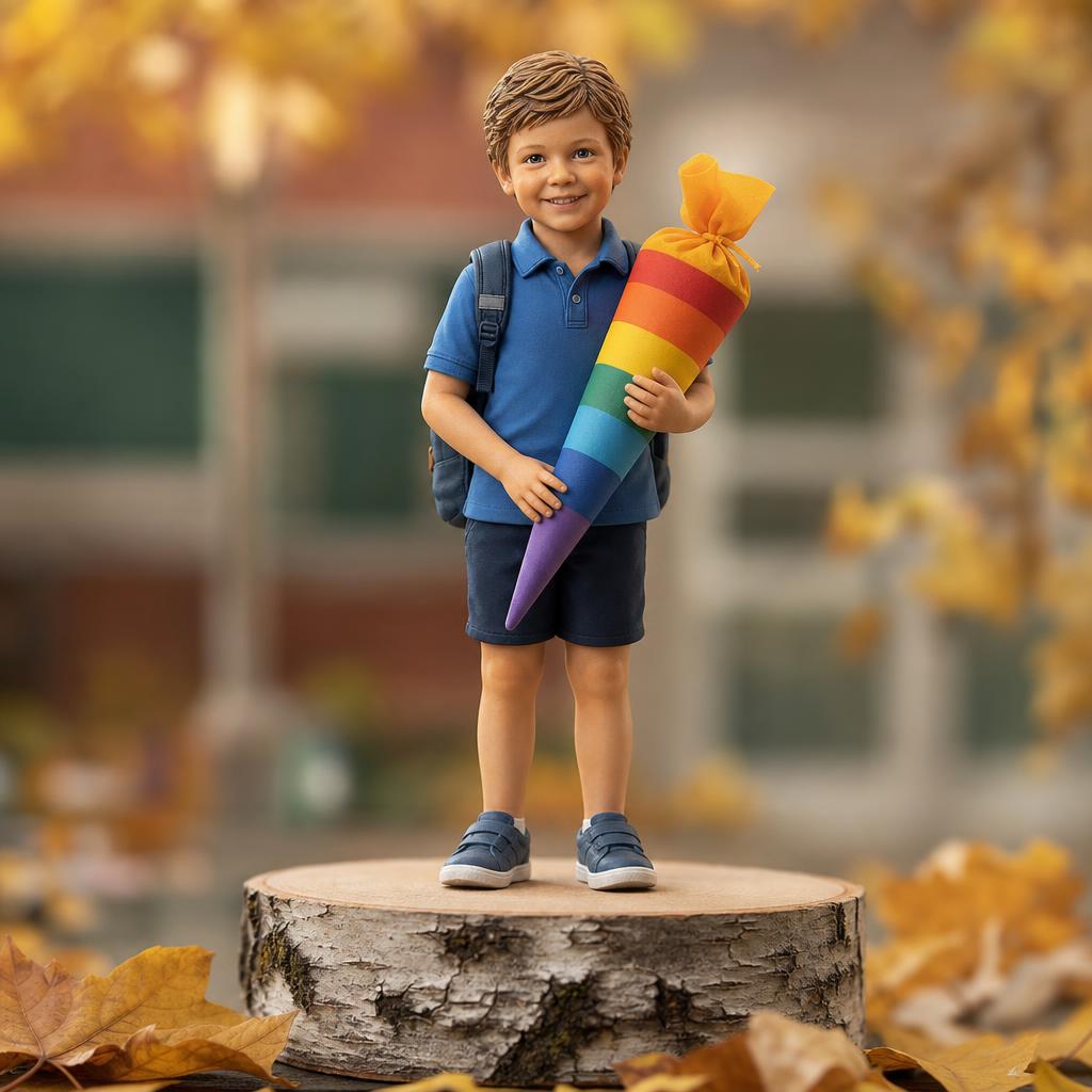 Personalisierte Wackelfigur für Personalisierter Bobblehead zur Einschulung nach Foto – Bobblehead nach Foto bestellen
