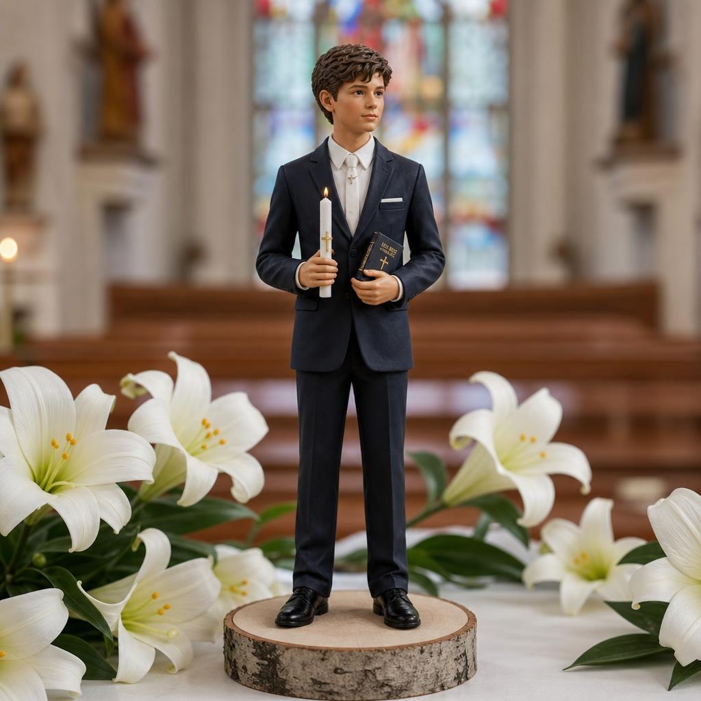 Personalisierte Wackelfigur für Personalisierter Bobblehead zur Konfirmation nach Foto – Bobblehead nach Foto bestellen