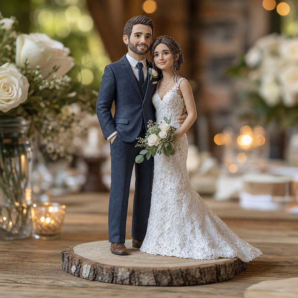 Personalisierte Wackelfigur für Personalisierter Bobblehead zur Hochzeit nach Foto – Bobblehead nach Foto bestellen