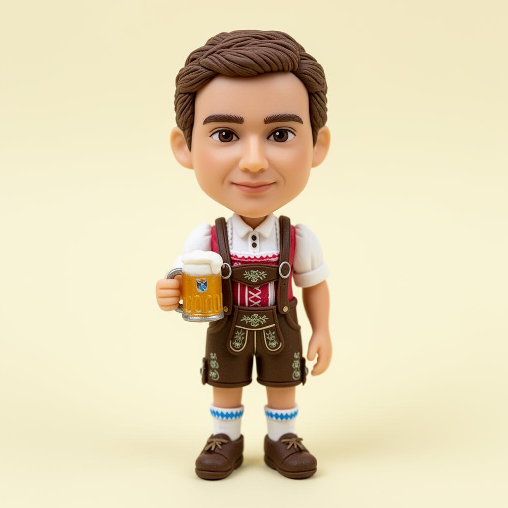 Oktoberfest Wackelfigur in Dirndl und Lederhose