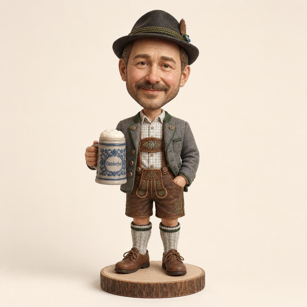 Handmodellierte Wackelfigur: Tracht & Kostüm