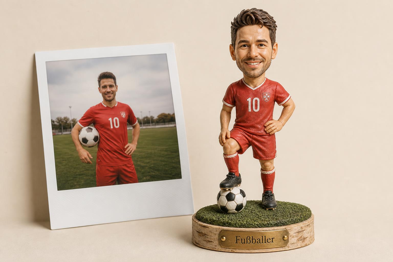Fußball-Wackelfigur personalisiert – Mannschafts-Figur nach Foto