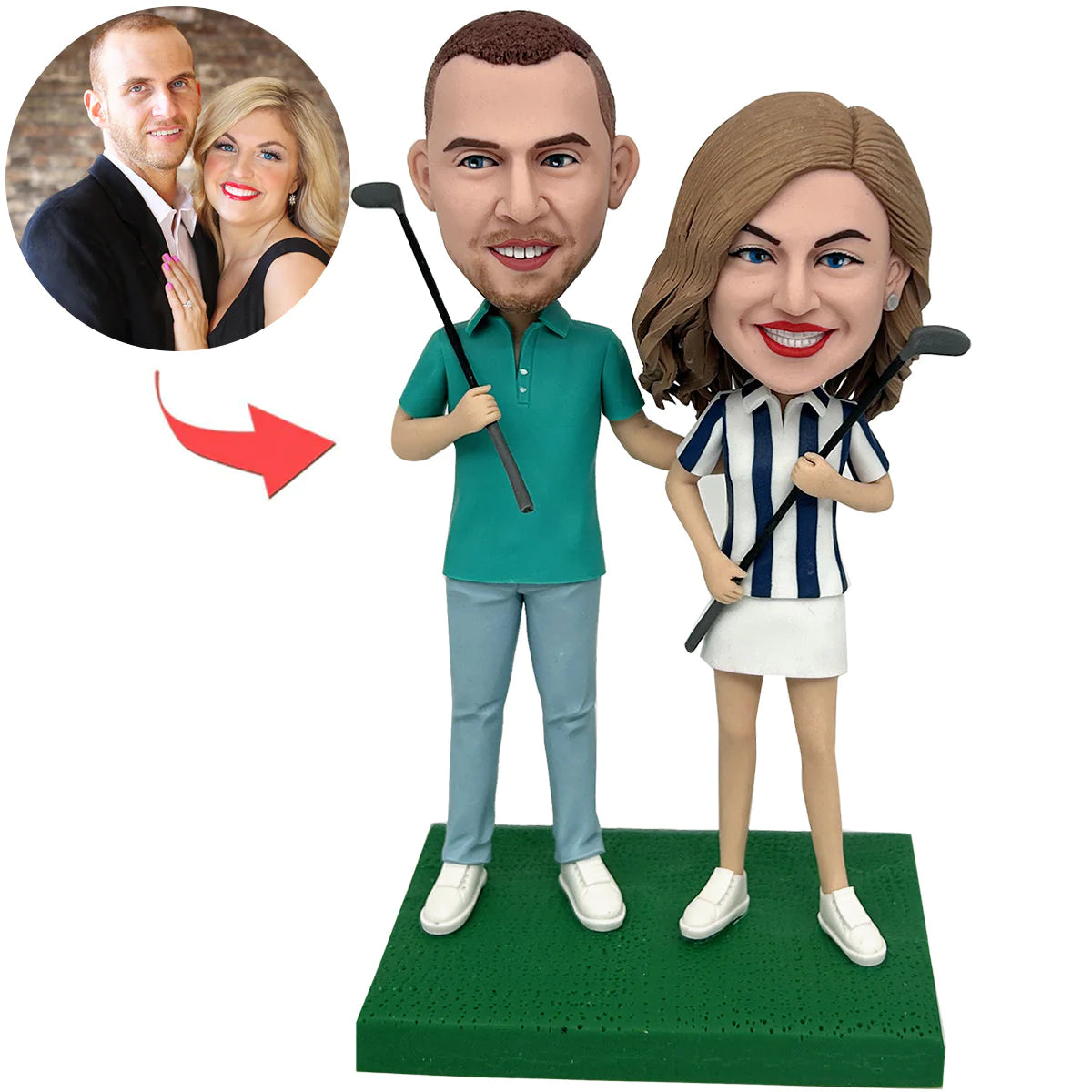 Personalisierter Wackelkopf - Golf Edition